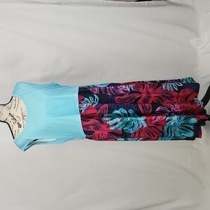 NWT Lily Brightly Colored Nursing Tank Dress, size XL